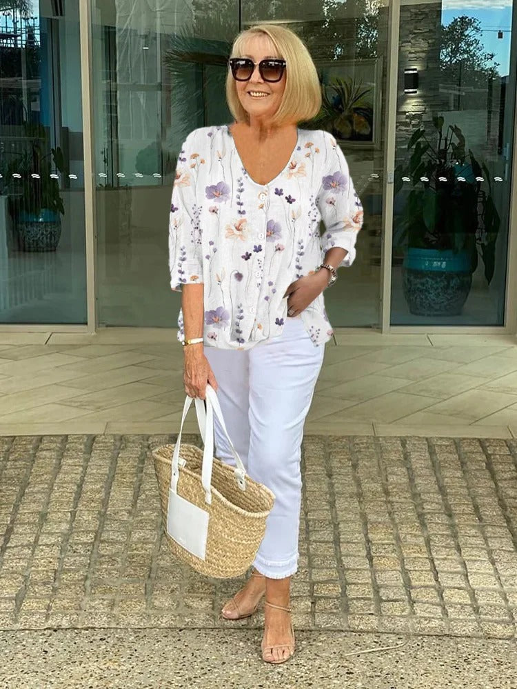 Sherry | Floral Print Top