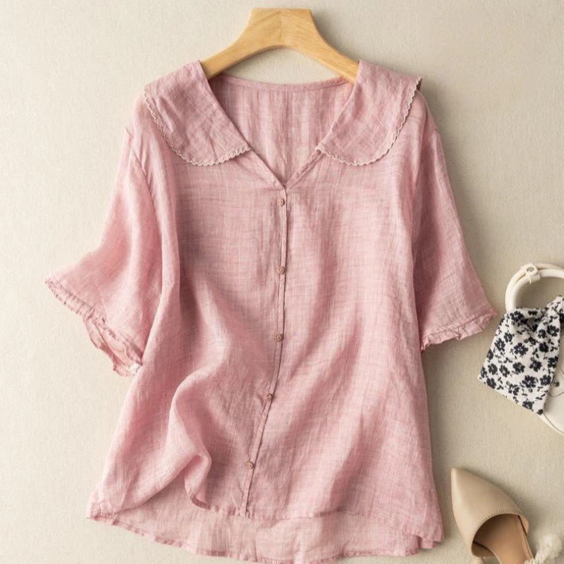 Kristi | Vintage Button Detail Blouse