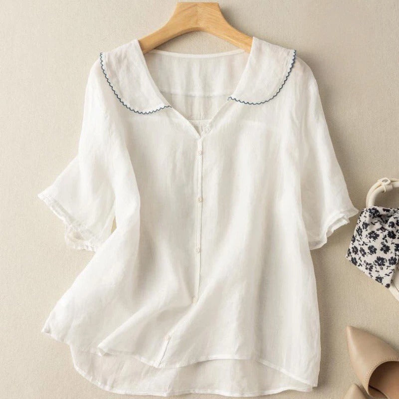 Kristi | Vintage Button Detail Blouse