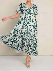 Joyce | Floral Puff Sleeve Flowy Maxi Dress