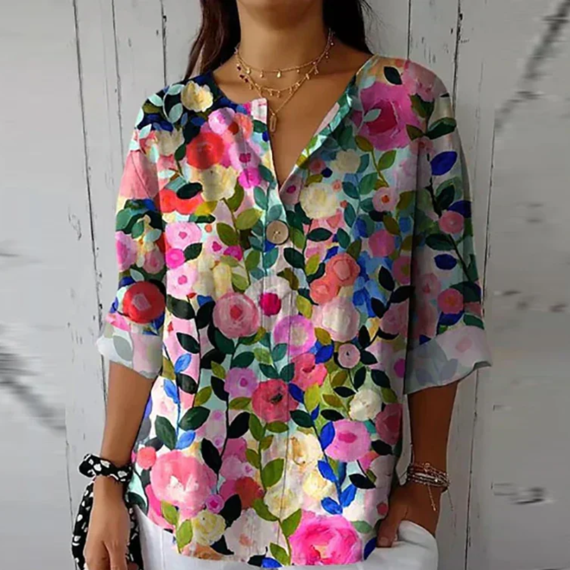 Arlene | Floral Print Smart Blouse