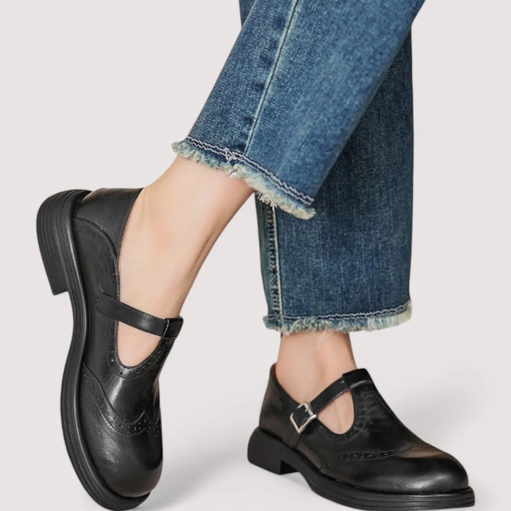 Delphine | Wide Fit Orthopedic Mary Jane Shoes