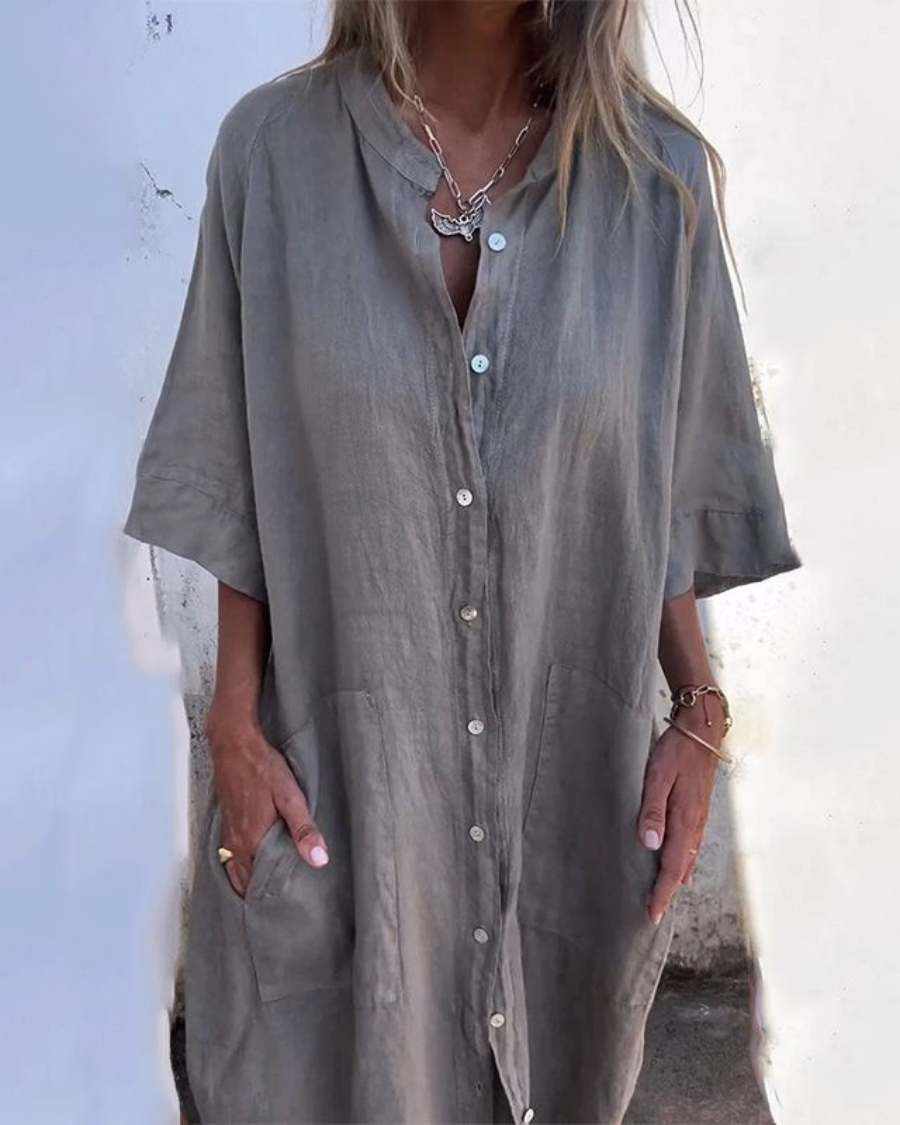 Donna | Boho Button Down Shirt Dress