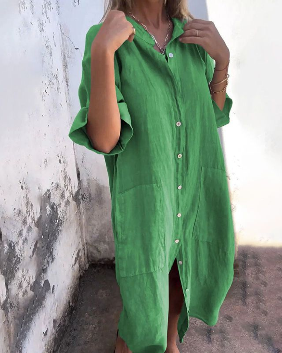 Donna | Boho Button Down Shirt Dress