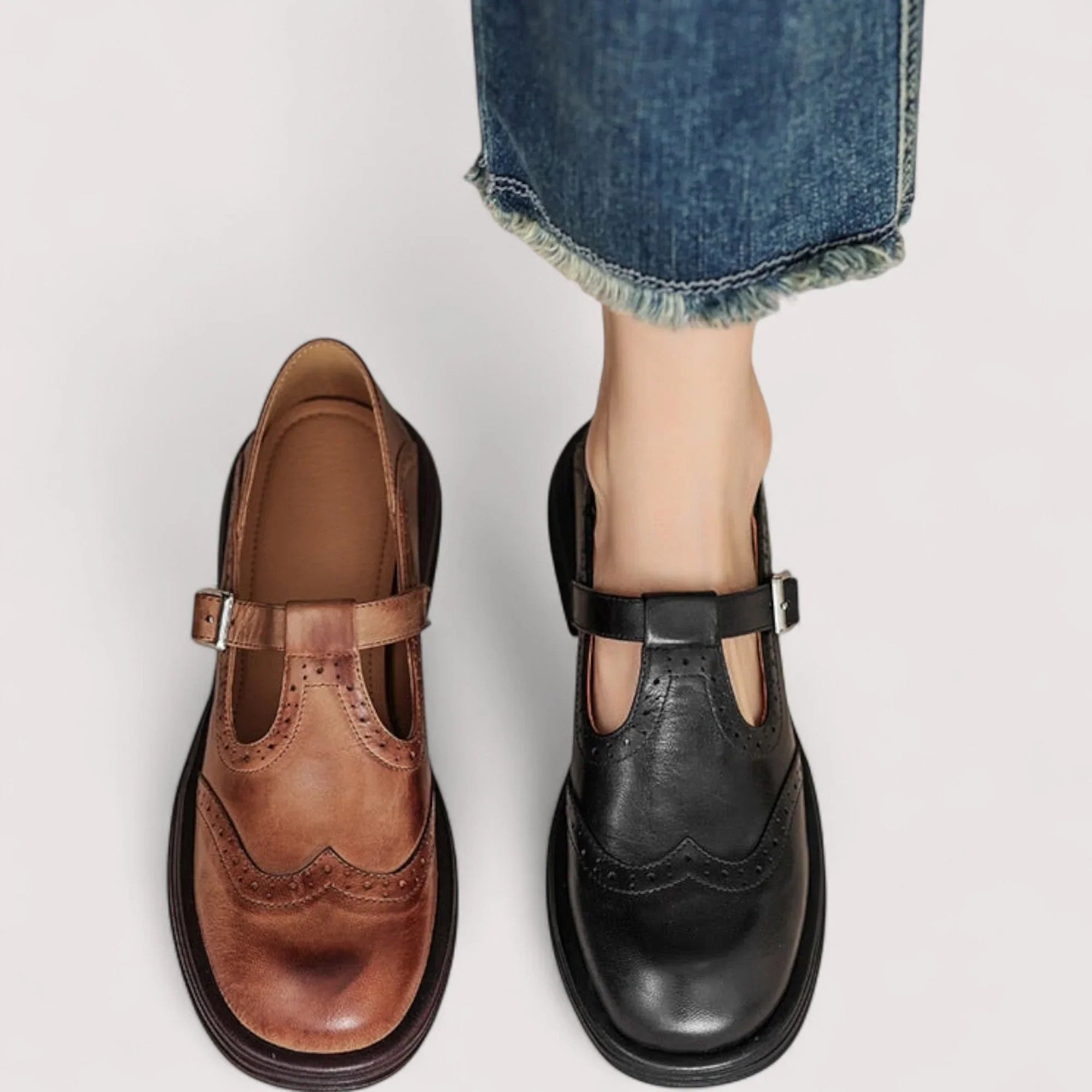 Delphine | Wide Fit Orthopedic Mary Jane Shoes