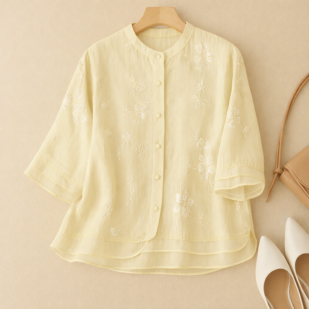 Kourtney | Embroidered Casual Blouse