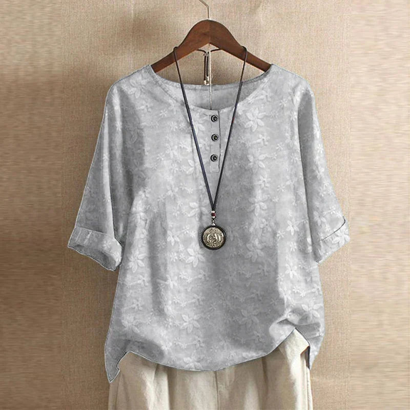 Anya | Retro Print Casual Blouse