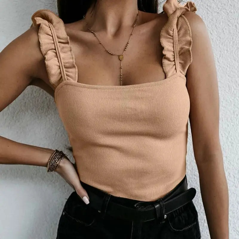 Solea | Ruffled Short Sleeve Top