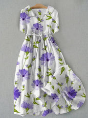 Linda | Floral Bloom Midi Dress