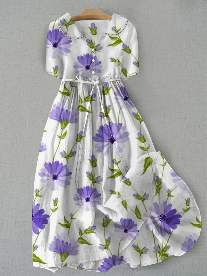 Linda | Floral Bloom Midi Dress