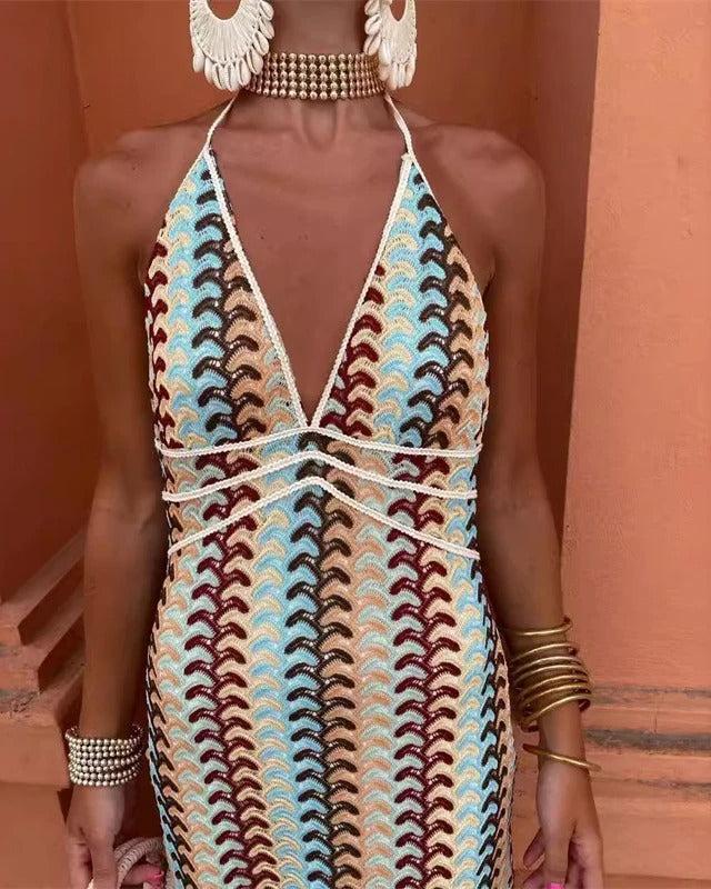 Claire | Boho Crochet Maxi Beach Dress