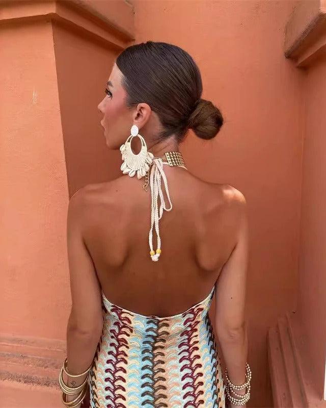 Claire | Boho Crochet Maxi Beach Dress