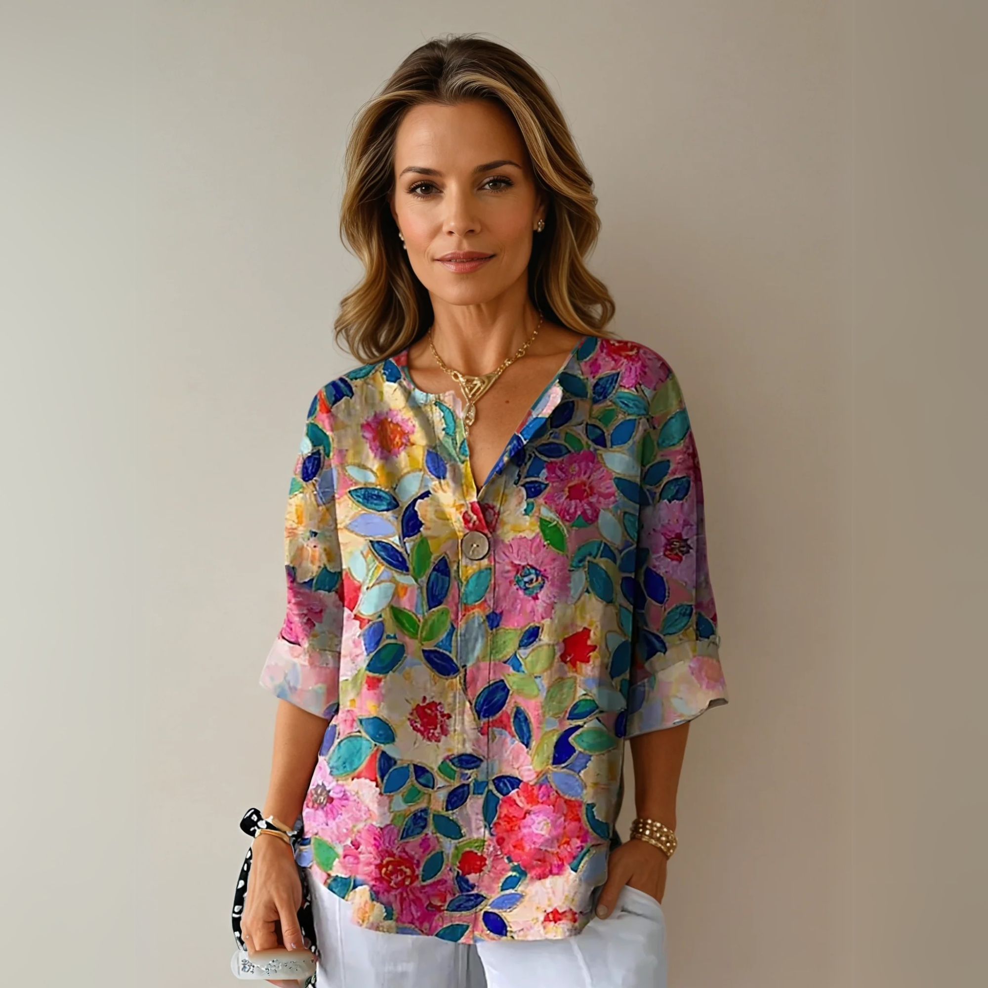 Arlene | Floral Print Smart Blouse
