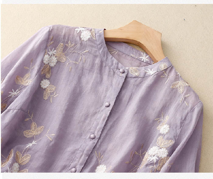 Kourtney | Embroidered Casual Blouse