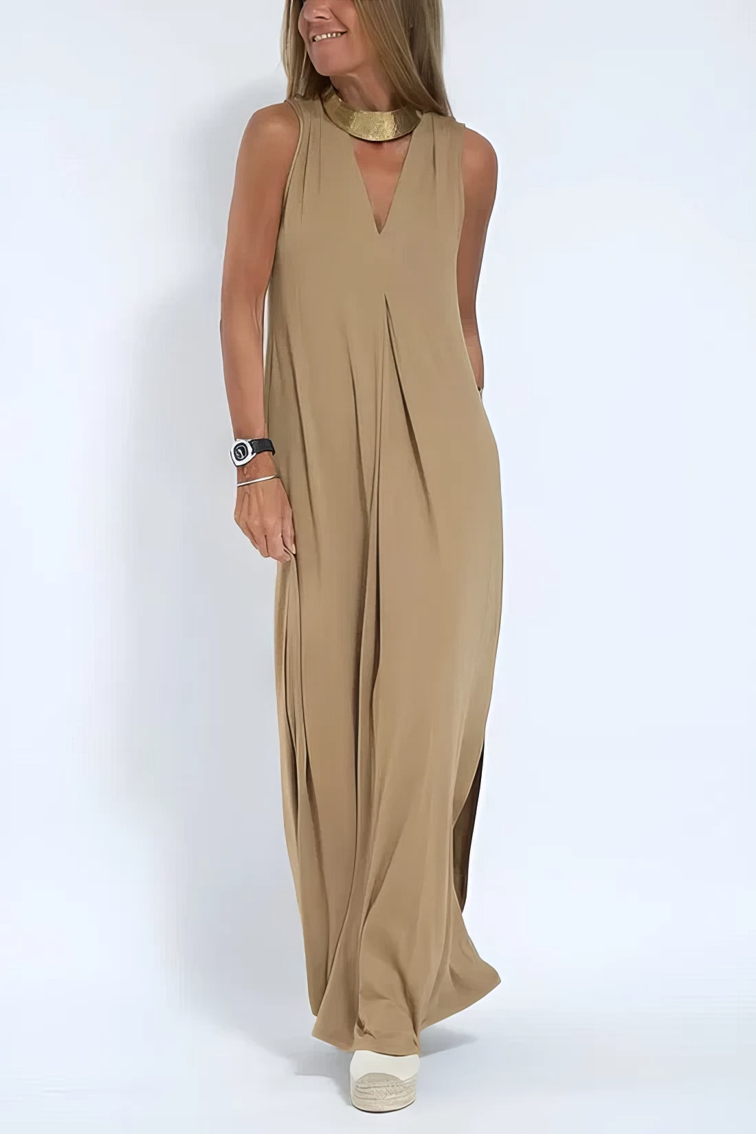 Judith | Sleeveless V-Neck Maxi Dress