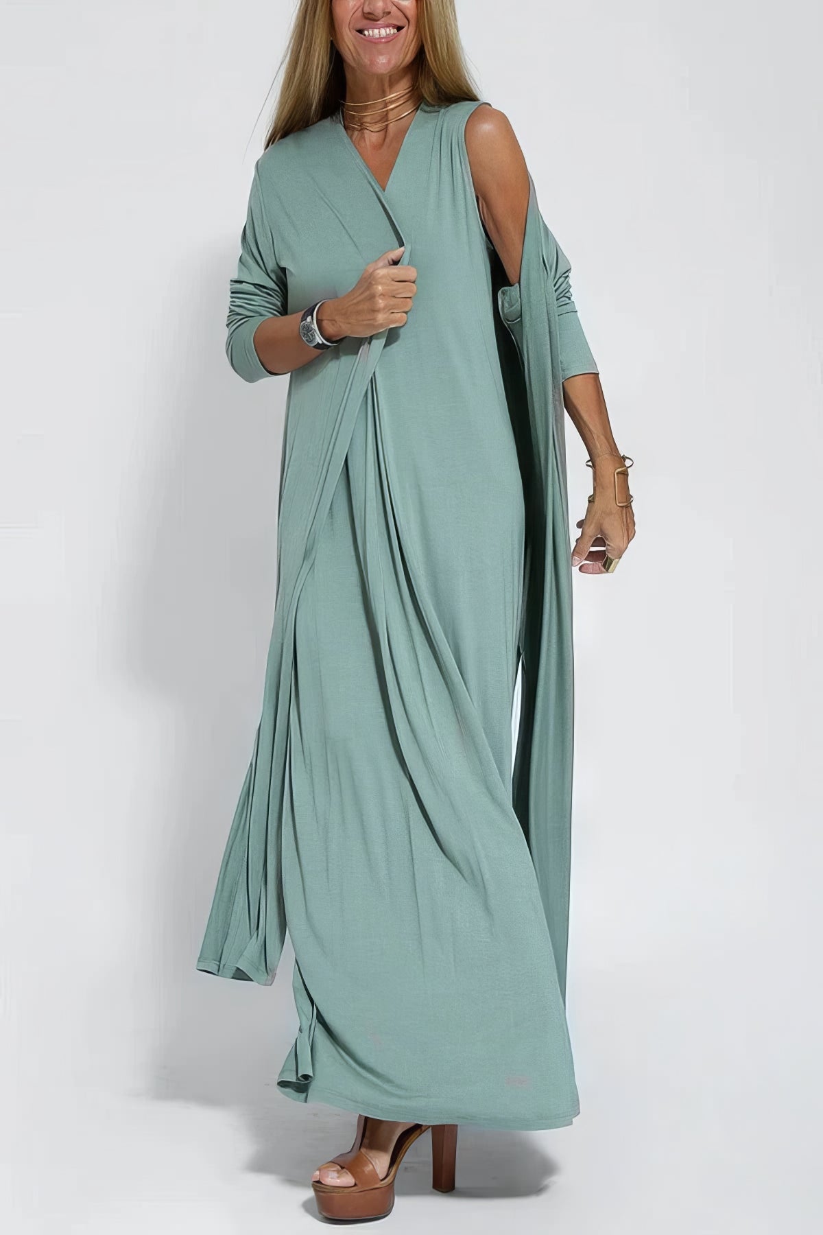 Judith | Sleeveless V-Neck Maxi Dress